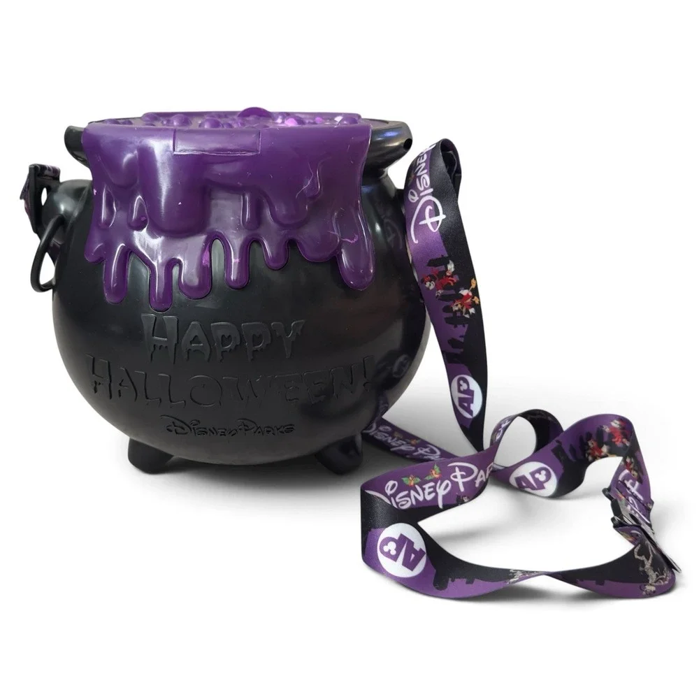 Disney Parks 2018 Halloween purple Poison Cauldron Popcorn Bucket Light Up